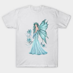 Wintergreen fairy with flowers by Renee Lavoie T-Shirt